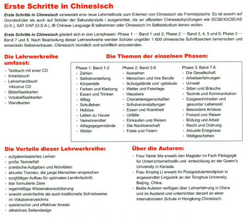 Erste Schritte in Chinesisch Textbuch 1. ISBN: 7-5619-2193-4, 7561921934, 978-7-5619-2193-7, 9787561921937