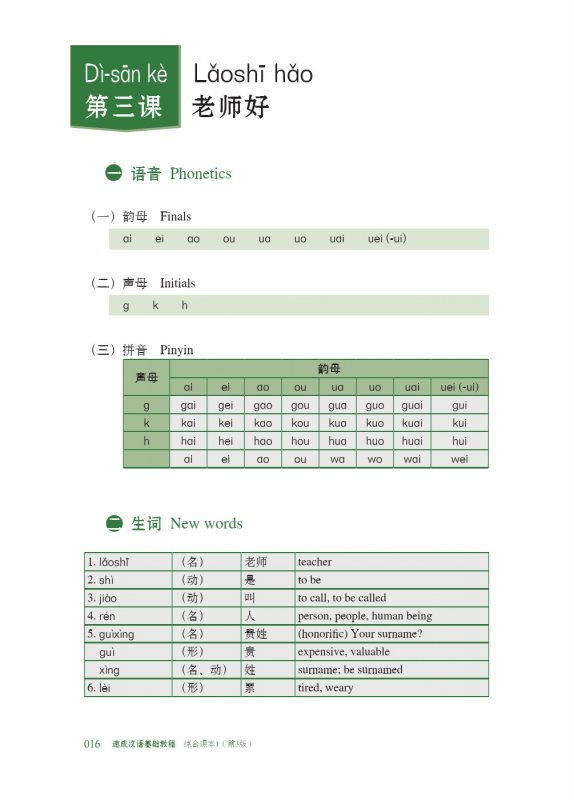 Chinese Crash Course: Integrated Textbook 1 [Third Edition]. ISBN: 9787561958643