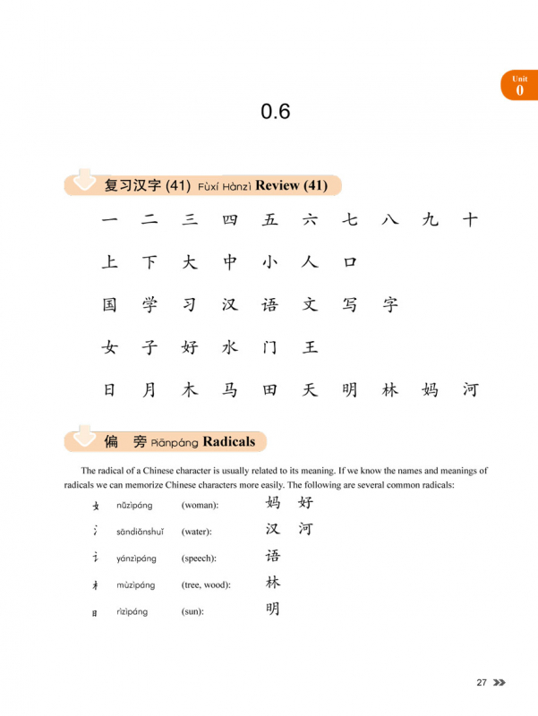 New Contemporary Chinese - Character Book 1 [Chinese-English]. ISBN: 9787513822329