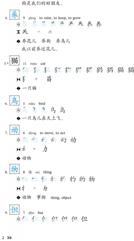 New Contemporary Chinese - Character Book 2 [Chinese-English]. ISBN: 9787513822381