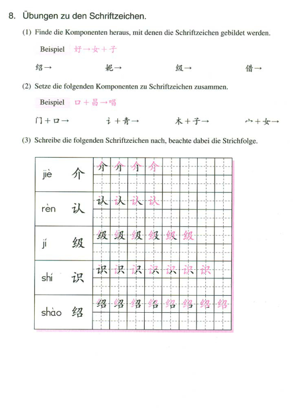 Wir Lernen Chinesisch Band 2 - Arbeitsbuch. ISBN: 7-107-21013-0, 7107210130, 978-7-107-21013-6, 9787107210136